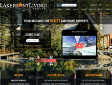 Tablet Screenshot of lakefrontliving.com